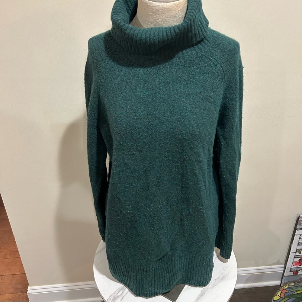 Goodthreads Green Turtleneck Sweater with Chunky Knit